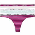 Calvin Klein Carousel 3-Pack Thong, Plum/Stripe/Aqua Luster XS Plum/Stripe/Aqua Luster