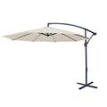 Greenbay 3m Garden Patio Banana Parasol Outdoor Sun Shade Shelter Crank Hanging Rattan Cream