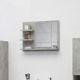 Badspiegel,Wandspiegel Betongrau 60x10,5x45 cm Holzwerkstoff vidaXL