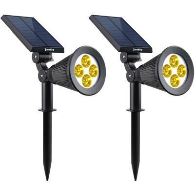 Lumi Jardin - 2er Set Solar Strahler 100LM spiky warm