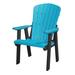 OS Home and Office Model Fan Back Chair Made in the USA- Aruba Blue on Black Base