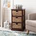 SAFAVIEH Halle Cherry 3 Wicker Basket Storage Unit - 17.3" x 13.4" x 29.5"