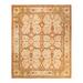 Overton Hand Knotted Wool Vintage Inspired Traditional Mogul Brown Area Rug - 8' 2" x 9' 10"