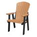 OS Home and Office Model 510CBK Fan Back Chair in Cedar with a black base