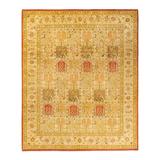 Overton Hand Knotted Wool Vintage Inspired Traditional Mogul Orange Area Rug - 8' 3" x 10' 3"