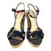 Jessica Simpson Shoes | Navy Jessica Simpson Women's Ivrey Heeled Sandals | Color: Blue/Tan | Size: 10