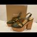 Michael Kors Shoes | Michael Kors Abbott Platform Sandals Heels Olive | Color: Green | Size: 10