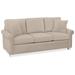 Braxton Culler Park Lane 55" Rolled Arm Sofa Bed w/ Reversible Cushions in White/Blue/Brown | 36 H x 81 W x 37 D in | Wayfair