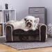 Tucker Murphy Pet™ Kaskaskia Furry Dog Sofa Polyester/Memory Foam in Brown | 12 H x 28 W x 20 D in | Wayfair 76C8651310FF4897AA4D1768C87C452B
