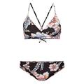 O'Neill Women's PW BAAY MAOI Mix Fixed Set-M Bikini, 9930 Black AOP W/Red, 38