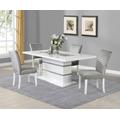 "White High Gloss Dining Table - Global Furniture USAD1903DT "