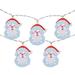 10-Count LED Santa Claus Christmas Fairy Lights, 4ft, Copper Wire