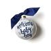 Coton Colors Welcome Baby Boy Gingham Ball Ornament Glass in Blue/White | 6 H x 6 W x 6 D in | Wayfair CHILD-GNG-B