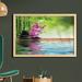 East Urban Home Ambesonne Spa Wall Art w/ Frame, Orchid Flowers Pebble Stones & Bamboo On Water Image | 35.43 H x 23.62 W x 1.26 D in | Wayfair