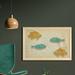 East Urban Home Ambesonne Fish & Wave Wall Art w/ Frame, Aquarium Marine Ocean Themed Fishing Theme Vintage | 35.43 H x 23.62 W x 1.26 D in | Wayfair