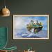 East Urban Home Ambesonne Fantasy Wall Art w/ Frame, Island w/ Dragon Castle Tower Waterfall & Flipped Mountain In Space Image | Wayfair