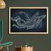 East Urban Home Ambesonne Whale Wall Art w/ Frame, Silhouette Of Mammal In Doodle Style Coral Reef & Seaweeds Print | Wayfair