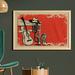 East Urban Home Western Wall Art w/ Frame, Image Of Wild West Elements w/ Country Music Guitar & Cowboy Boots Retro Art | Wayfair