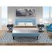 Andover Mills™ Franck Upholstered Platform 3 Piece Bedroom Set Upholstered, Wood in Blue | Queen | Wayfair 3878DD5913CD4B9EBE95B9A5E84294EC