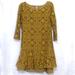 Free People Dresses | Free People Walking To The Sun Lace Dress | Color: Gold | Size: 6