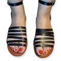 American Eagle Outfitters Shoes | American Eagle Strappy Black Sandal | Color: Black | Size: 6