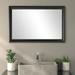 Lark Manor™ Anarsija Wood Framed Mirror w/ Safety Backing Ideal for Bathroom/Vanity Mirror Metal in Black/Brown | 54 H x 20 W x 1 D in | Wayfair