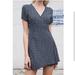 Brandy Melville Dresses | Brandy Melville Robbie Wrap Dress | Color: Blue/White | Size: S