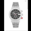 Gucci Accessories | Gucci Stainless Steel Chronograph Bracelet Watch | Color: Blue/Silver/Tan | Size: 43 Mm Face