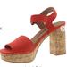 Free People Shoes | Free People Brooke Platform Sandal | Color: Orange/Red | Size: 6