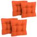 19-inch Square Tufted Indoor/Outdoor Chair Cushions (Set of 4) - 19" x 19"