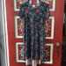 Lularoe Dresses | Lularoe Floral A-Line High Low Dress Size Xxs | Color: Blue/Orange | Size: Xxs