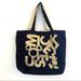 Disney Bags | Black Gold Mickey Mouse Disney Canvas Tote | Color: Black/Gold | Size: Os