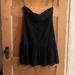 American Eagle Outfitters Dresses | Ae Black Textured Cotton Strapless Flare Dress | Color: Black | Size: 8