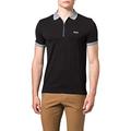 BOSS Mens Philix Slim-fit Zip-Neck Polo Shirt with Logo Artwork Black