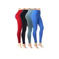 High Waist Womens Leggings Yoga Pants Workout Leggings for Women Stretch Ankle Length Leggings for Women Tummy Control No See-Through (S-M, 4 Pack (Red, Charcoal Grey, Royal Blue, Sea Blue))