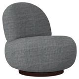 Side Chair - Bernhardt Lulu 29" Wide Swivel Side Chair Chenille/Polyester/Velvet/Bouclé/Other Performance Fabrics in Gray/Brown | Wayfair