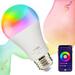 HVS Smart 9 Watt (60 Watt Equivalent), A19 LED Smart, Dimmable Light Bulb, Color Changing Tunable E26Medium (Standard) Base in White | Wayfair