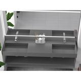 CastelloUSA Amelia 72" Double Bathroom Vanity Top w/ Sink Solid Surface in Gray | 5.1 H x 72 W x 18.9 D in | Wayfair CB-GM-2056-72-G-VANTOP