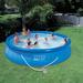 Intex 12' x 30" Outdoor Pool w/Cartridge Filter Pump, Filter Cartridge & Cover Plastic in Blue/Brown | 30 H x 144 W x 144 D in | Wayfair