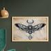 East Urban Home Fantasy Wall Art w/ Frame, Dead Head Hawk Moth Luna & Stone Magic Skull Illustration | 35.43 H x 23.62 W x 1.26 D in | Wayfair