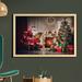 East Urban Home Santa Wall Art w/ Frame, Old Santa Claus Sitting At Home At Christmas Night Reading A Letter Near The Tree | Wayfair