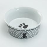 Fido's Diner Pet Bowl Porcelain/Stoneware (dishwasher safe)/Ceramic | 2 H x 5.4 W x 5.4 D in | Wayfair PW2101A Spider