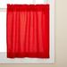 Charlton Home® Ennis Kitchen Tier Cafe Curtain Polyester in Red/White/Brown | 36 H x 54 W x 1.5 D in | Wayfair 974CFEF4C9E748BA8C7D2CA2B8DD19D2