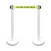 VIP Crowd Control 36" Retractable Belt Queue Safety Stanchion Barrier (2 Posts w/78" Caution-Do-Not-Enter) in Yellow | 36 H x 78 W x 12 D in | Wayfair