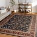 Blue/Brown 94 x 0.39 in Area Rug - Astoria Grand Clarence Oriental Navy Blue/Red Area Rug Polypropylene | 94 W x 0.39 D in | Wayfair