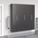 Ebern Designs Mariano 3-Piece Storage Cabinet Set Manufactured Wood in Black | 72 H x 72 W x 12 D in | Wayfair B17DD69BA52F44C9B7F5D80168D73118