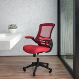 Inbox Zero Jayetta Mid-Back Mesh Swivel Ergonomic Task Office Chair w/ Flip-Up Arms Upholstered/Mesh in Black | 41.25 H x 24.5 W in | Wayfair