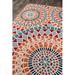 Blue/Orange 20 x 0.31 in Area Rug - Lark Manor™ Tram Geometric Orange/Red/Gray Blue Indoor/Outdoor Area Rug, | 20 W x 0.31 D in | Wayfair