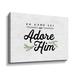 Trinx Oh Come Let Us Adore Him - Textual Art on Canvas in Black | 8 H x 10 W x 2 D in | Wayfair 89BDCEA90E45417B9D6795F46413F80F