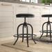 Williston Forge Danita 24" Counter Height Stool w/Swivel Lift LeatherSoft Seat - Kitchen Chair Upholstered/Metal in Black | Wayfair